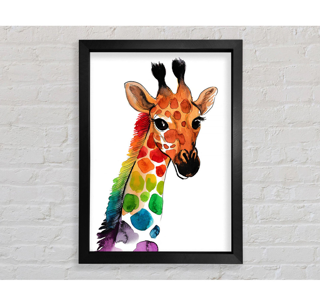 Regenbogen Giraffe - Druck