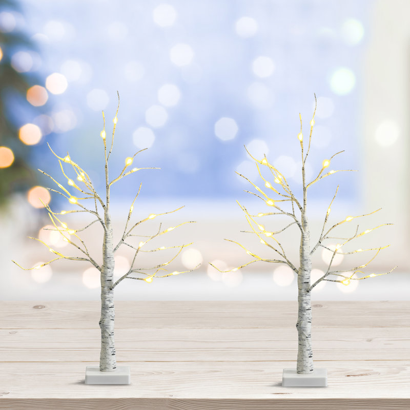 Patiojoy 24'' Faux Birch Branch in Tree Stand