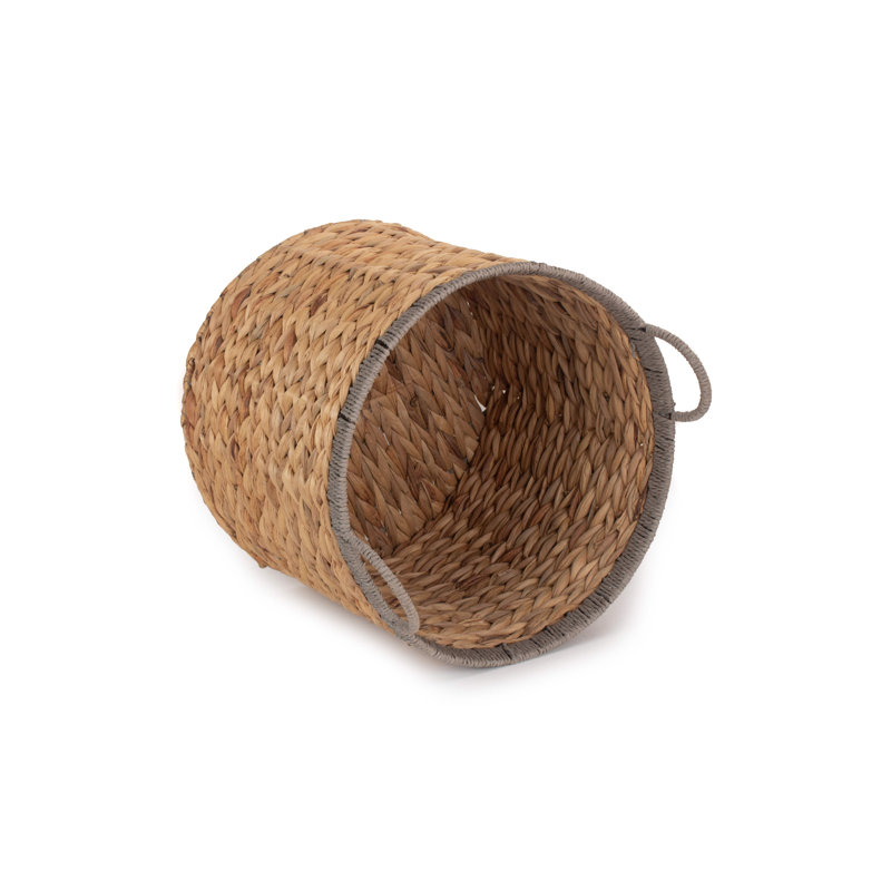 Wicker Round Rope Border Storage Basket, 40" H x 40" W x 40" D
