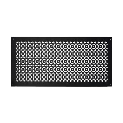 Ouverture de conduit 12 po x 26 po AIR RETOUR | Grille d'air lourde en fonte d'aluminium (14 po x 28 po au total) | Thermolaqué