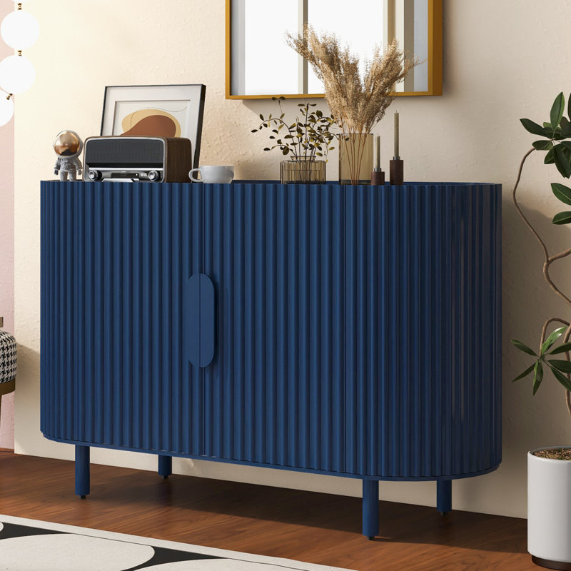 Buffet Curved Design Luxury, Bleu
