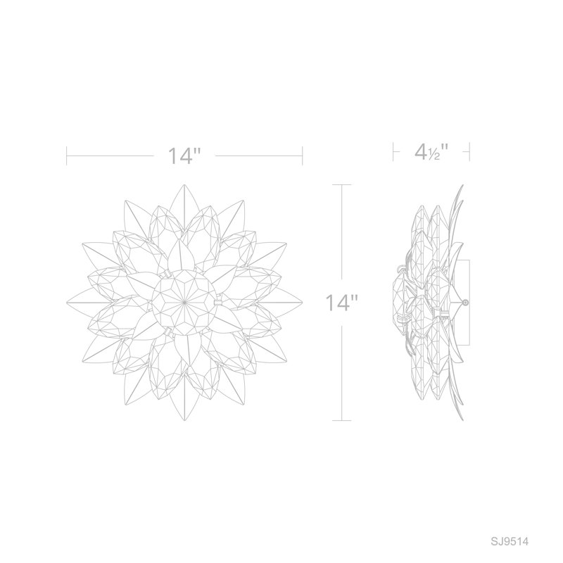 Rhapsodie 1 Light Crystal LED Wall Sconce