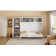 Grand lit escamotable mural avec armoires, grand
