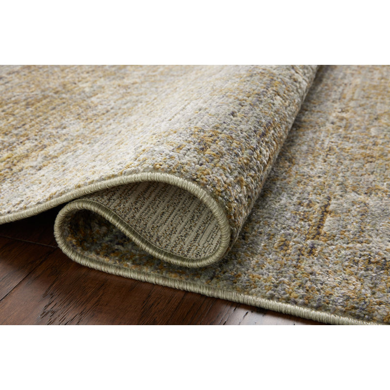 Jean Stoffer x Loloi Bradbury Dove / Gold Area Rug, Rectangle 10' x 14'
