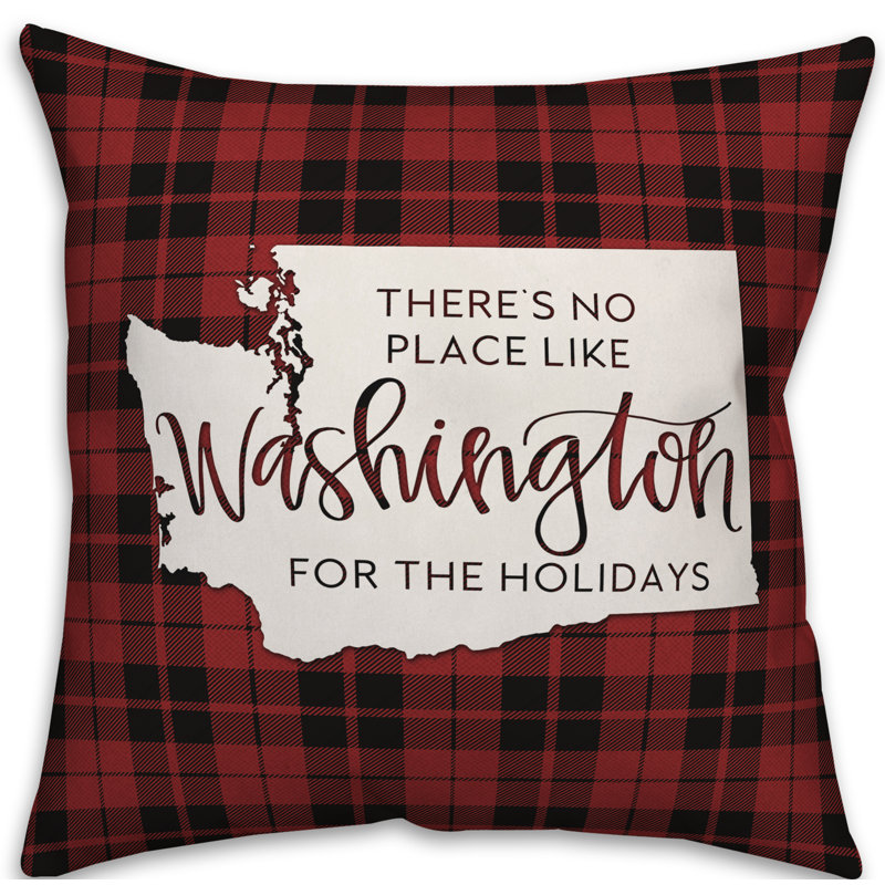  Housse de coussin «It's No Place Like Washington for the Holiday», 16 po x 1 po