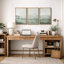 «Minimal Landscape», art organique moderne vert sauge, images murales abstraites simples dans la chambre à coucher, grand ensemble de 3 impressions murales sur toile, 16 x 24 x 3, 24 x 36 x 3-91874881-91874882