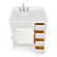 Meuble-lavabo simple 36 po avec plateau en quartz blanc Macnair-85363980