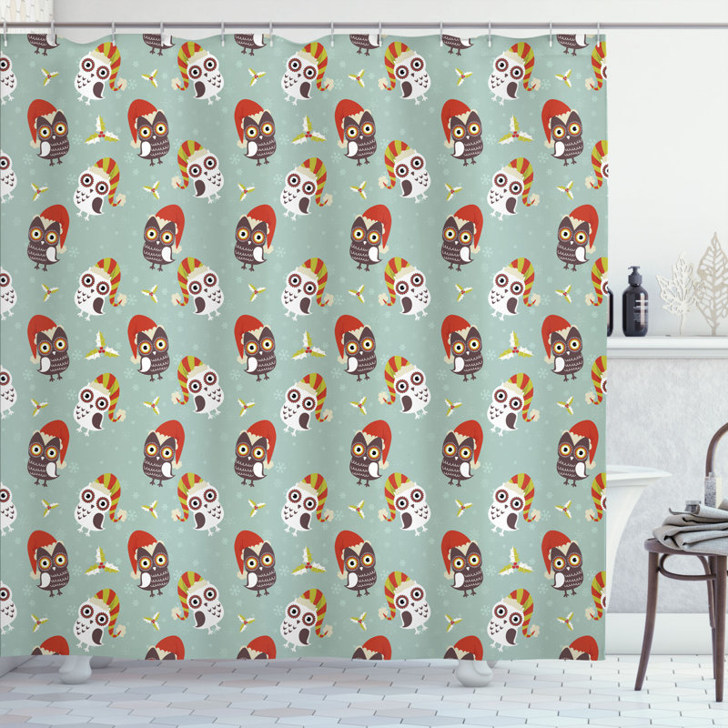 Shower Curtain with Hooks Included, 70" H x 69" W
