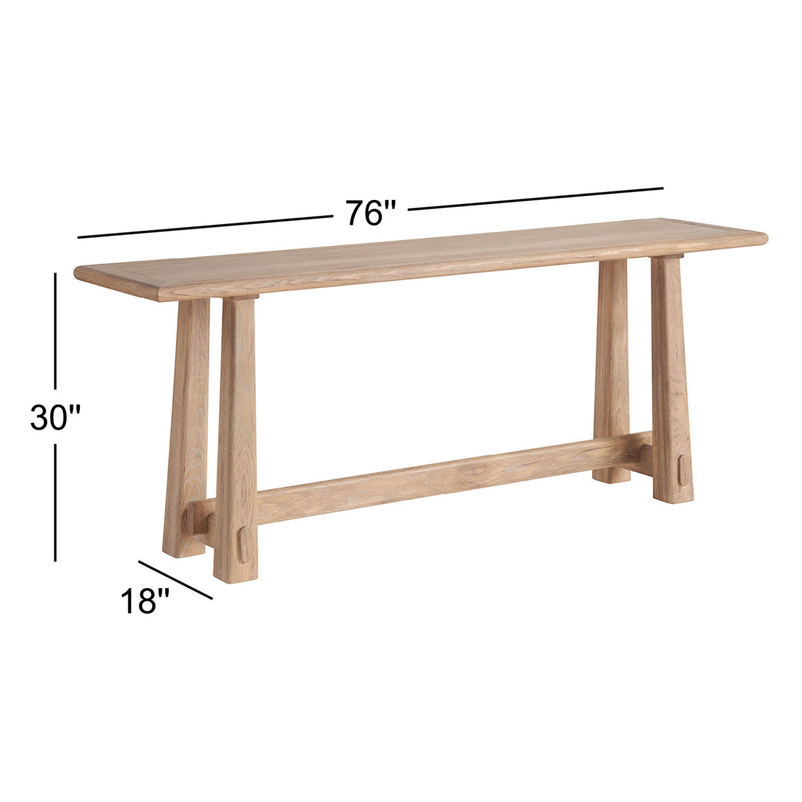 Hayes 76" Console Table, Tan