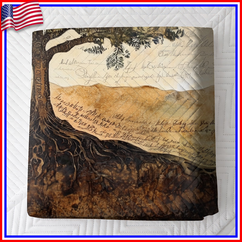 Tree With Roots Bedding Nature Bedspread Landscape, Full / Double