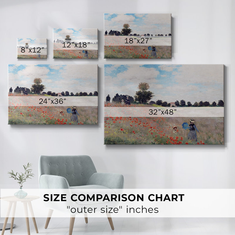 Monet - Toile tendue avec châssis, H 12 po x l 18 po