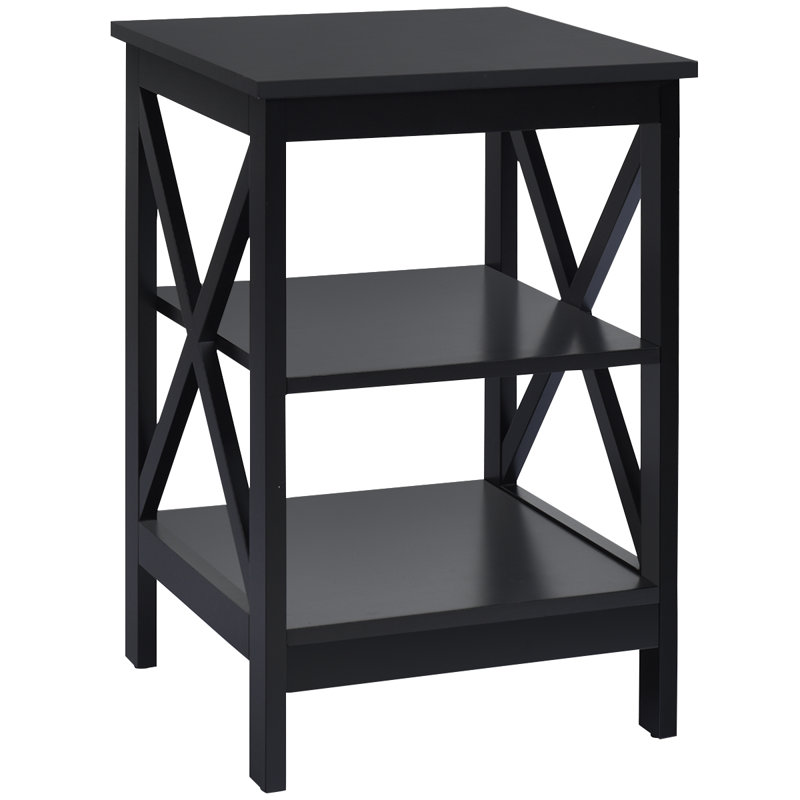 Cornelison 40.6 cm W Bedside Table, Black