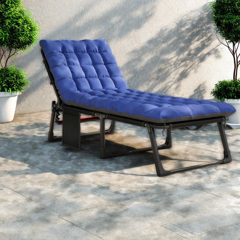 Méridiennes de patio réglables en acier et en maille, conception portative moderne pour la détente en plein air