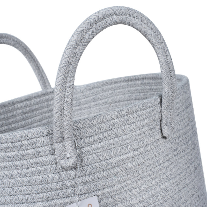 Fabric Laundry Hamper With Handles, Pale Green