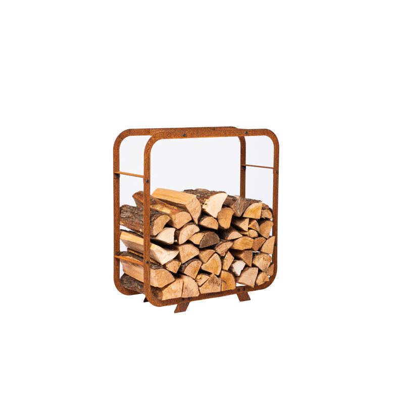 47cm W Cor-Ten Steel Log Rack