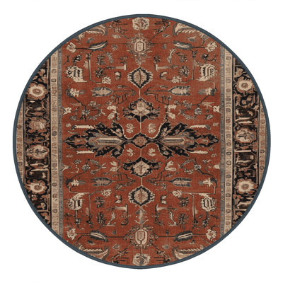 Machine Washable Persian Brown Area Rug