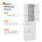 Tall Freestanding Bathroom Storage Cabinet, White MDF With Hook And Adjustable Shelf | Gift Idea-2046049029