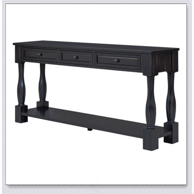 Console Table 63" Long Console Table With Drawers And Shelf For Entryway, Hallway, Living Room
