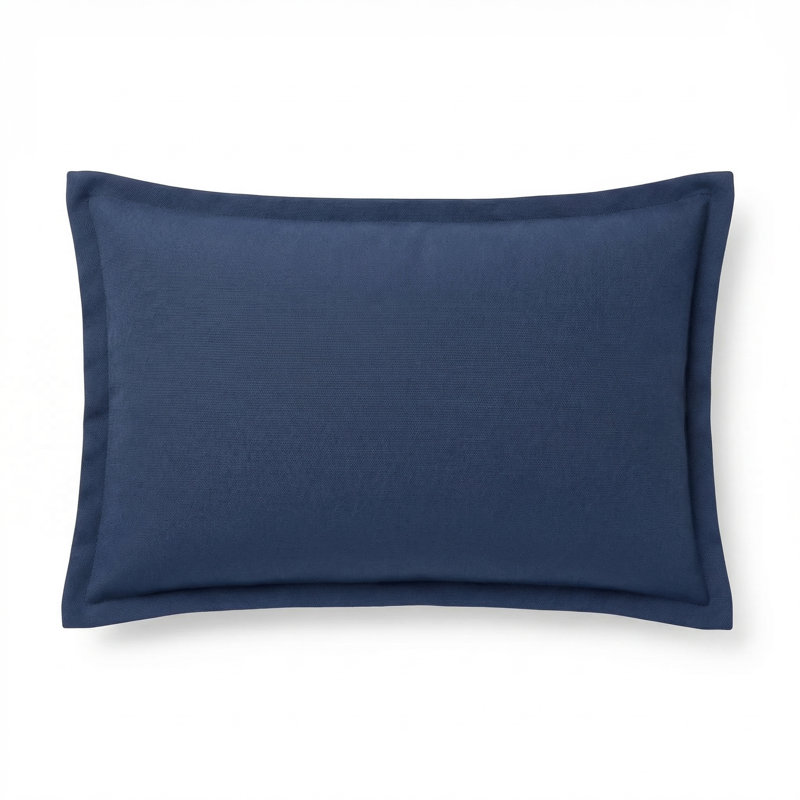 Coussin extérieur Berlin, Rectangle 13"H x 20"W, Plumes, Bleu marine Toile 2