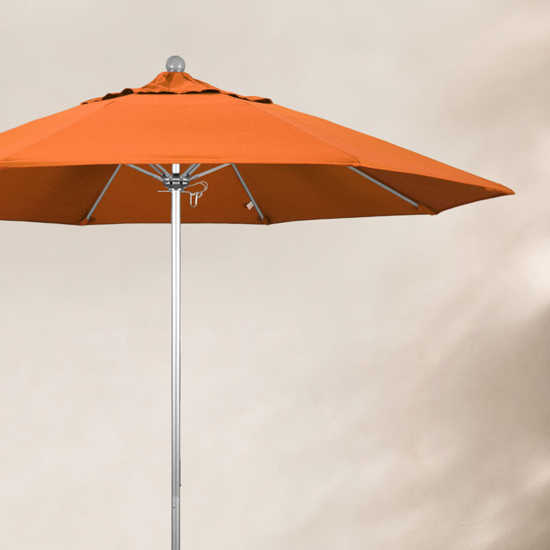 Parasol de marché 9 pi Hibo, Toile Sunbrella® tangerine