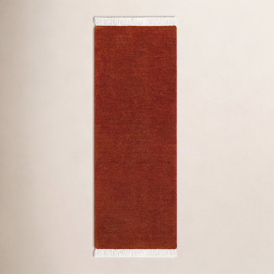 Clio Hand-Woven Red Wool Rug