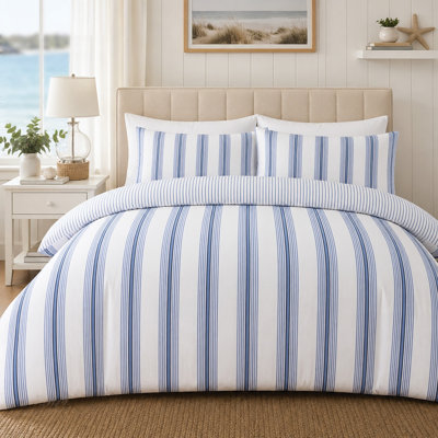 Reversible Striped Duvet Set