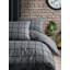 Ensemble de housse de couette simple de qualité supérieure 100% coton Ranforce, noir | Housse de couette 55,1 po x 78,7 po, taie d'oreiller 23,6 po x 23,6 po | Doux, durable, lavable à la machine, impression de pigments élégante, fermeture à boutons et enveloppes-112709252