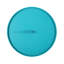 Table d'appoint 20 po x 20 po x 21,14 po, bleu sarcelle, fer et poignée sarcelle