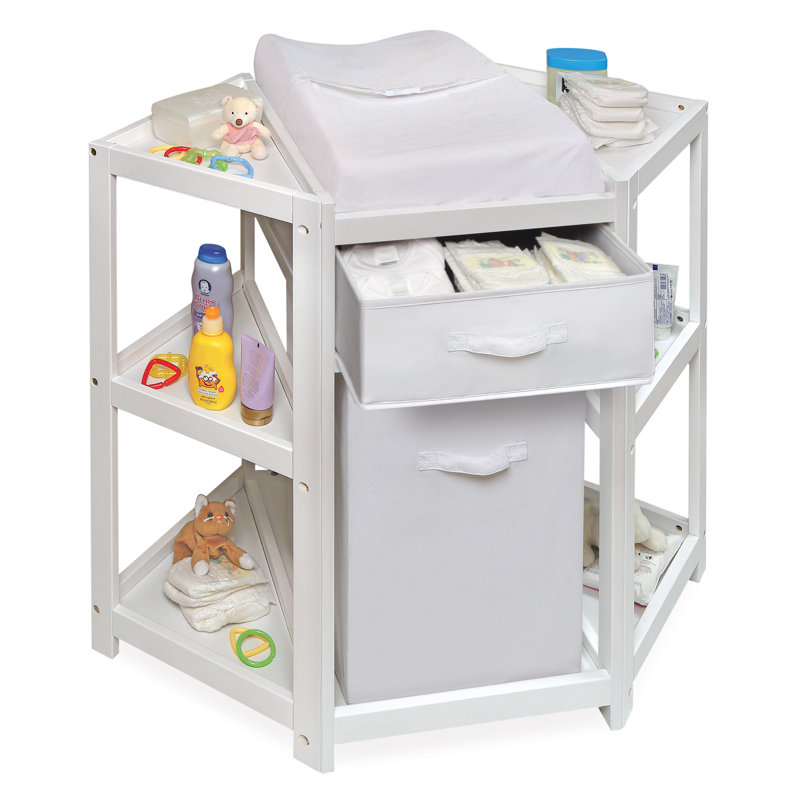 Defranco Changing Table with Pad, White