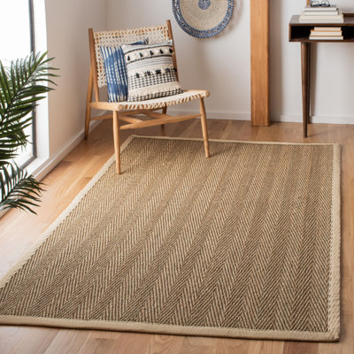Deschamps Natural Fiber Seagrass Solid Color Rug