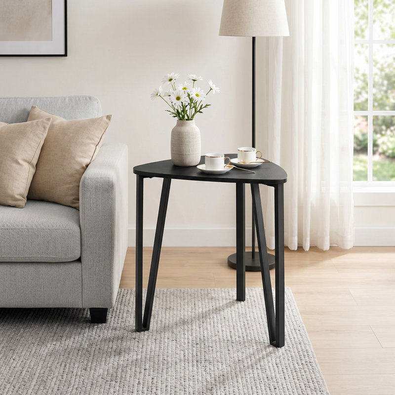 Ensemble de 3 tables basses gigognes Triangle, Noir