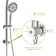 Multi Function Dual Shower Head - Shower System With 4.7" Rain Showerhead, 7-Function Hand Shower, Adjustable Slide Bar,Chrome