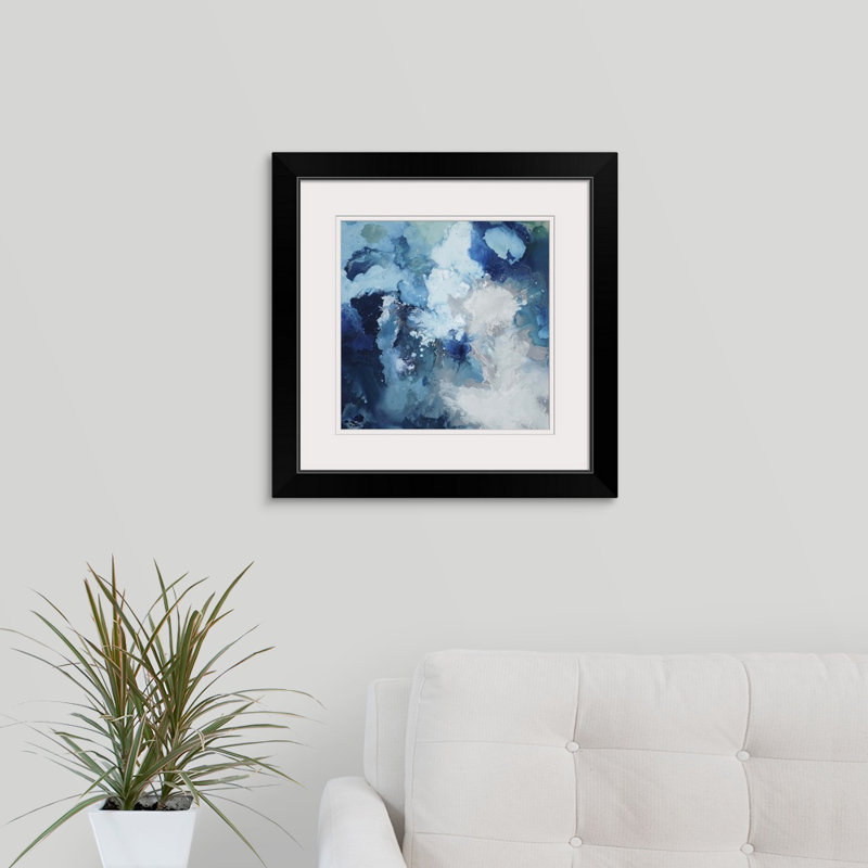 «Silvio Blu Flo» par Randy Hibberd - reproduction imprimée, Impression encadrée, H 20 po x l 20 po x P 1 po, Noir