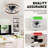  20" Crystal Ceiling Fan With LED Light And Remote, Double Ring Modern Flush Mount Hidden Blades Ceiling Fan-862564613