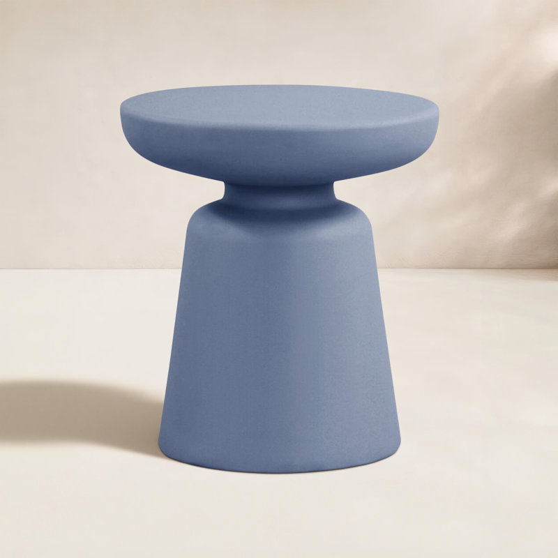 Ruth Outdoor Side Table Blue, Blue