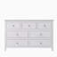 Commode 7 tiroirs en bois massif blanc