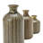 Sebring Round Embossed Stoneware Vases with Matte Finish and Reactive Glaze