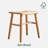 17.72"W Solid Wood Accent Stool Stool with Curved Seat for Bedroom and Living Room-428358856