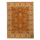 Silk Oriental Area Rug in Ivory