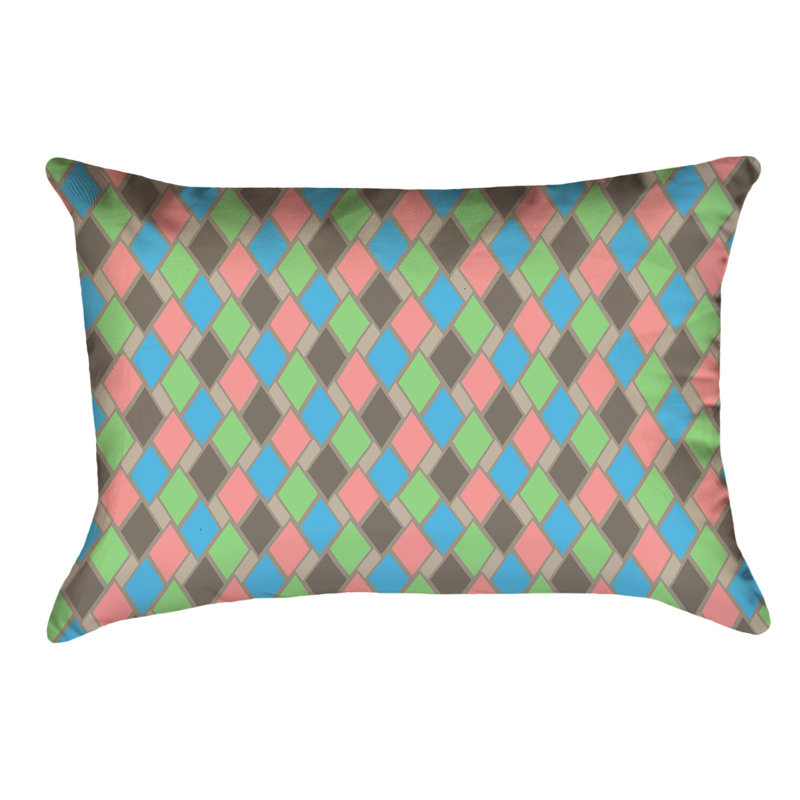 Housse de coussin Katelyn Elizabeth, Polyester sergé, Brun / Vert