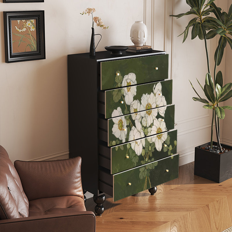 Armoire de rangement spacieuse avec cadre en noyer