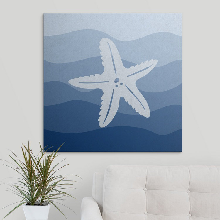 «Starfish Underwater Nursery», impression, H 35 po x l 35 po x P 1,5 po, Toile