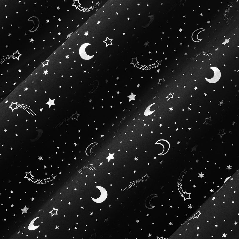 Starry Night Blackout Polyester Kids Window Panel