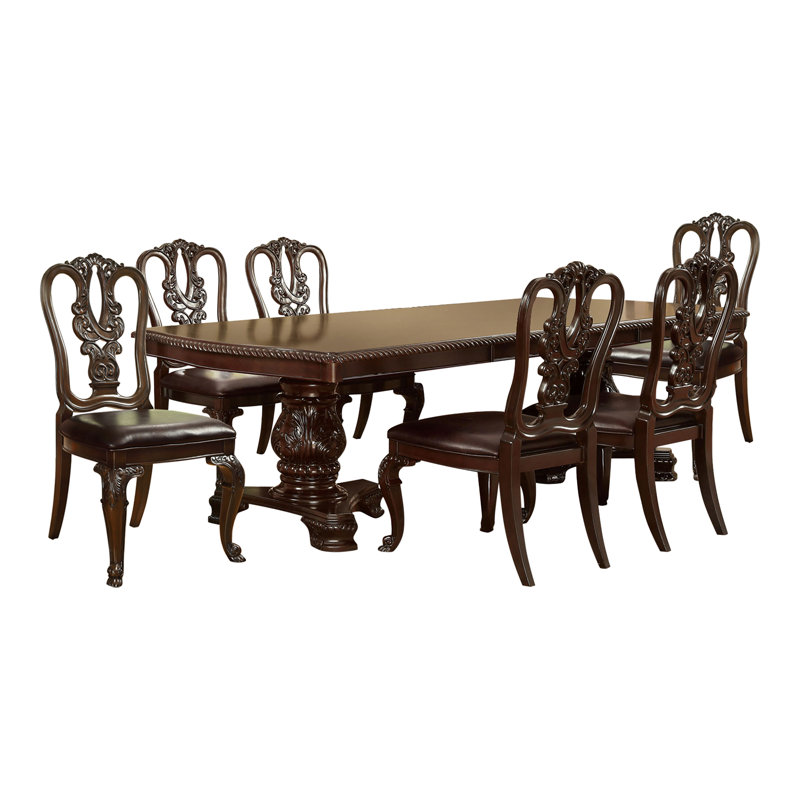 Palmyra 6 - Person Extendable Double Pedestal Dining Set