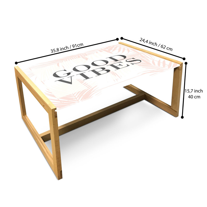 Jakyle Trestle Coffee Table, 40cm H x 91cm W x 62cm D