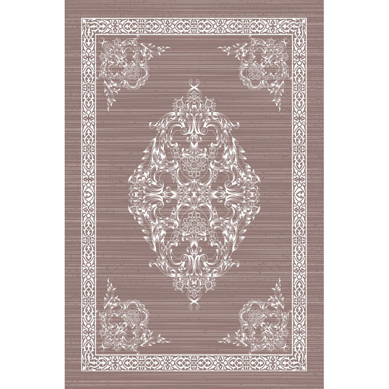 Stylish Woven Carpet, 100% Polyester, 4.0 x 5.9 Feet | 3D Digital Printing, Antibacterial, Non-Slip PVC Underside | Machine Washable, Pile Height: 0.3 Inches, Perfect for Living Room & Bedroom Decor
