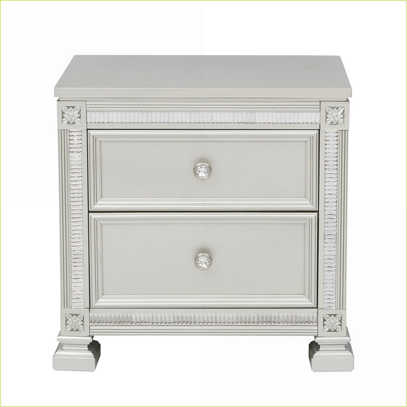 Table de chevet 2 tiroirs Glamour Modern