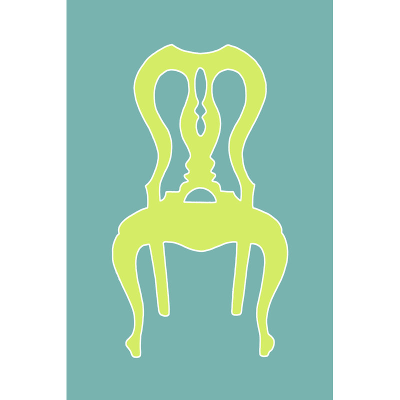 Small Graphic Chair II (U) by Chariklia Zarris - Wrapped Canvas Art Prints, 46cm H x 30cm W x 3.8cm D