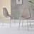 Eubanks High Gloss Double Pillar Dining Table Set with 4 Luxury Faux Leather Dining Chairs-39336539-122561382