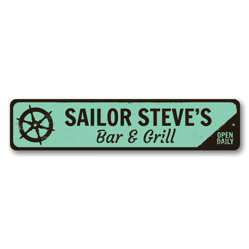 Enseigne de bateau personnalisée en aluminium, H 6 po x l 24 po x P 0,06 po